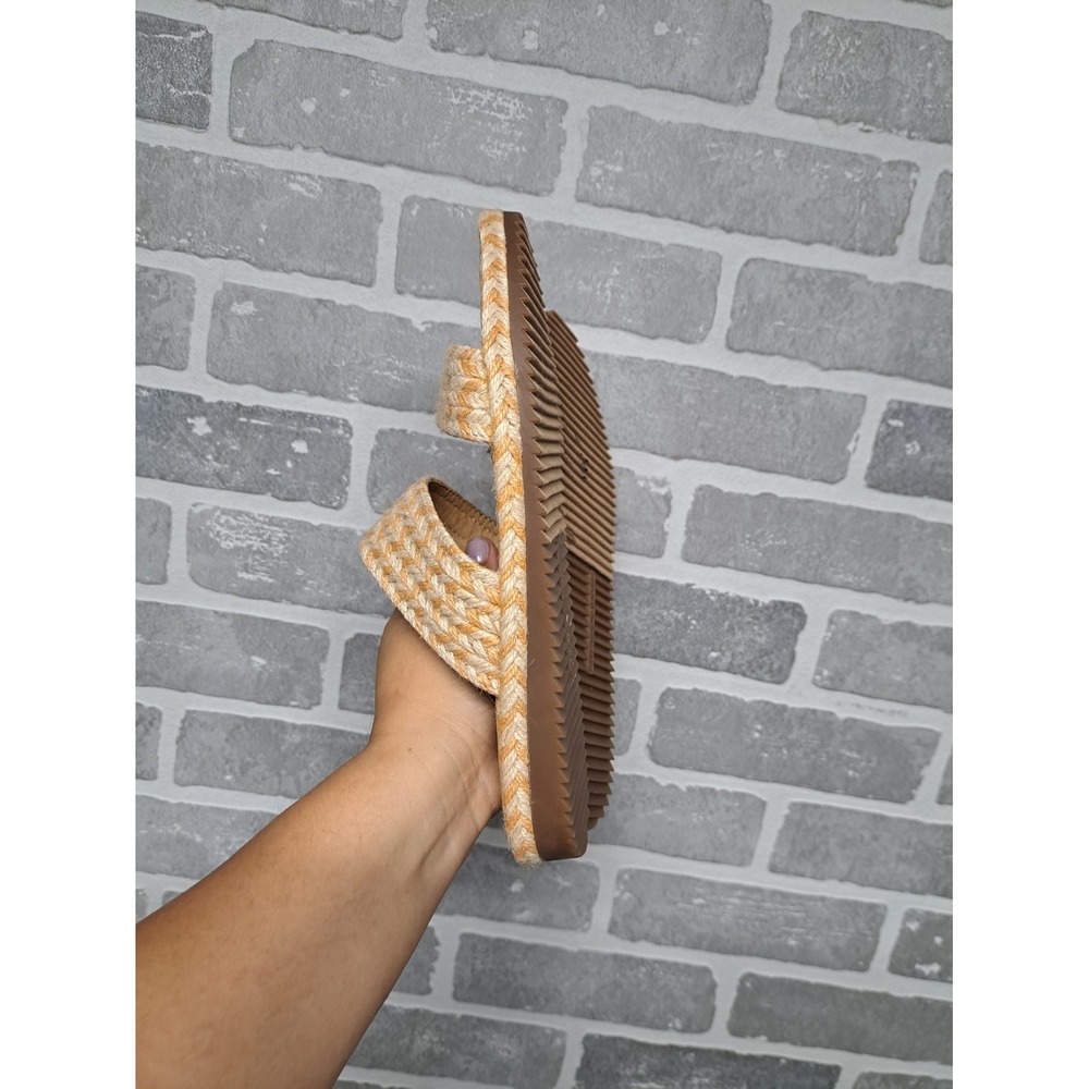Lucky Brand Decime Espadrille Sandals Slip On Woven Jute‎ Beige tones Size 8M - Picture 10 of 13